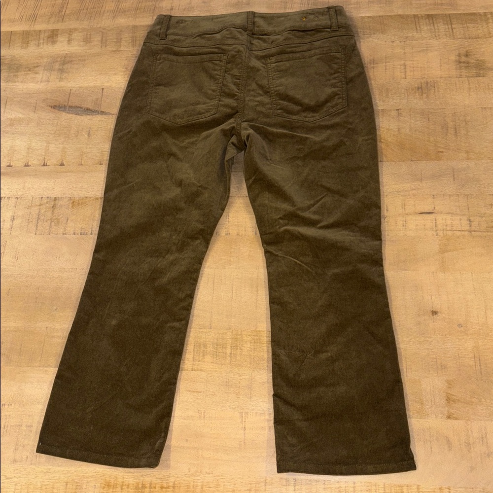 CAbi Jeans Corduroy High-Low Crop Pants Mushroom 12 NWT NEW - Picture 8 of 9